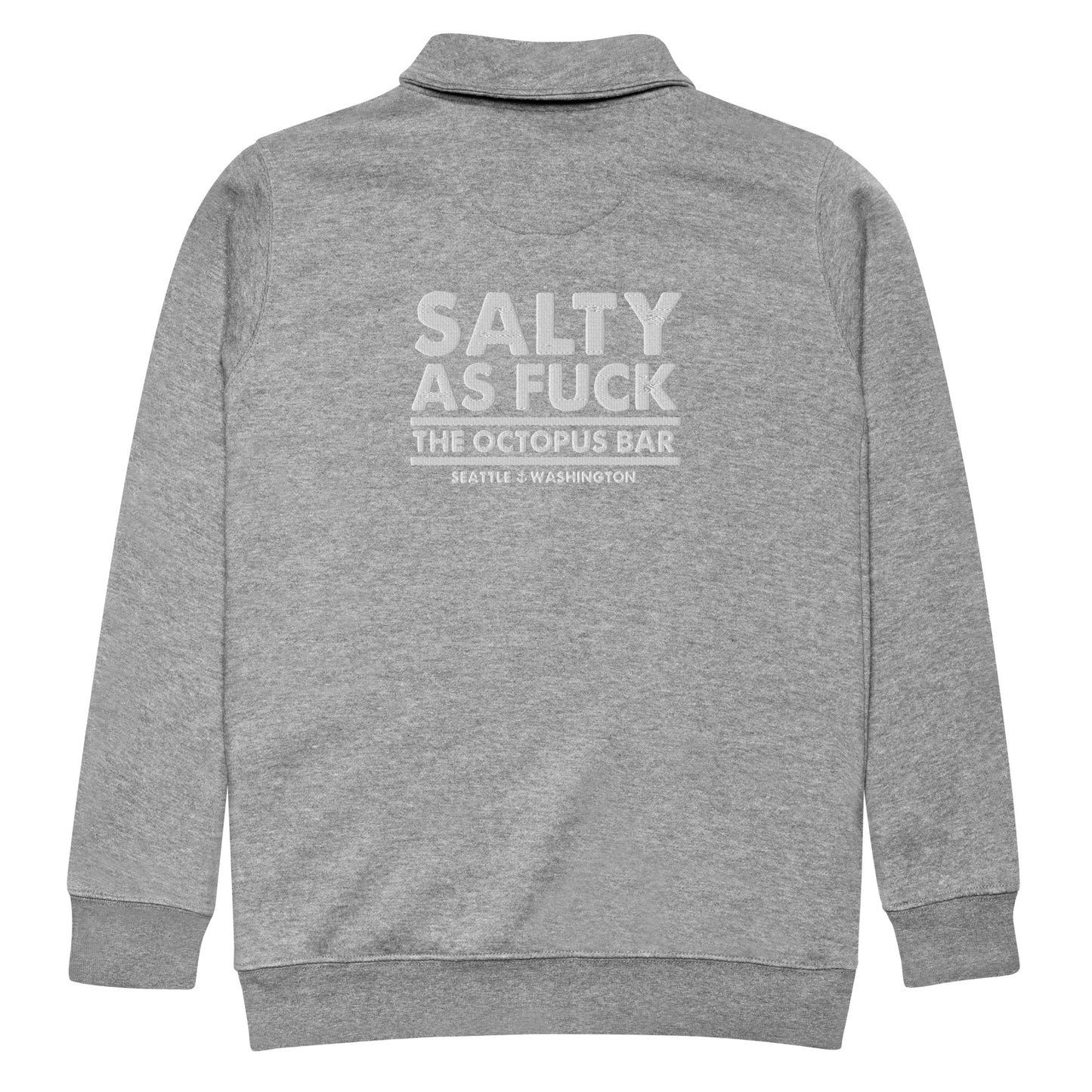 salty as fuck embroidered fleece pullover