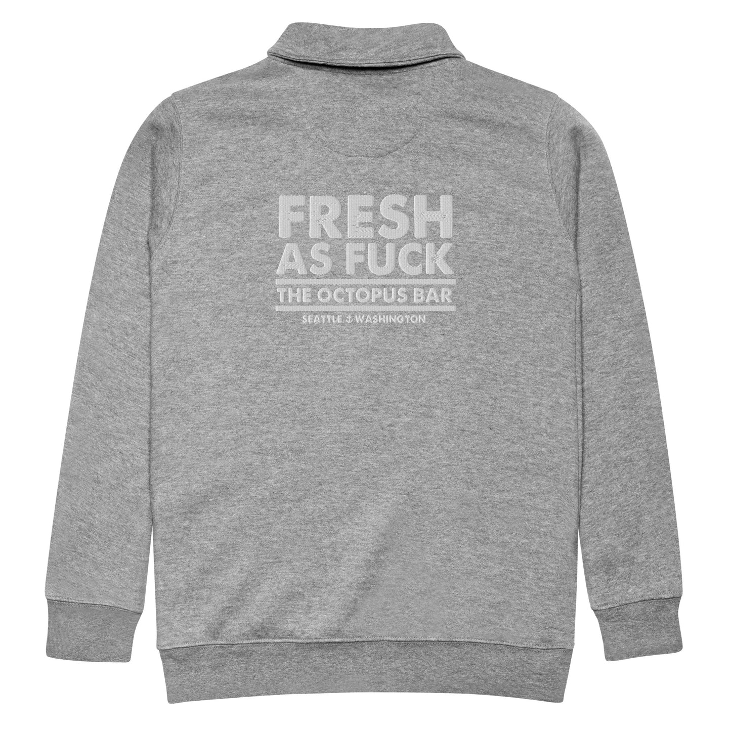 fresh as fuck embroidered fleece pullover
