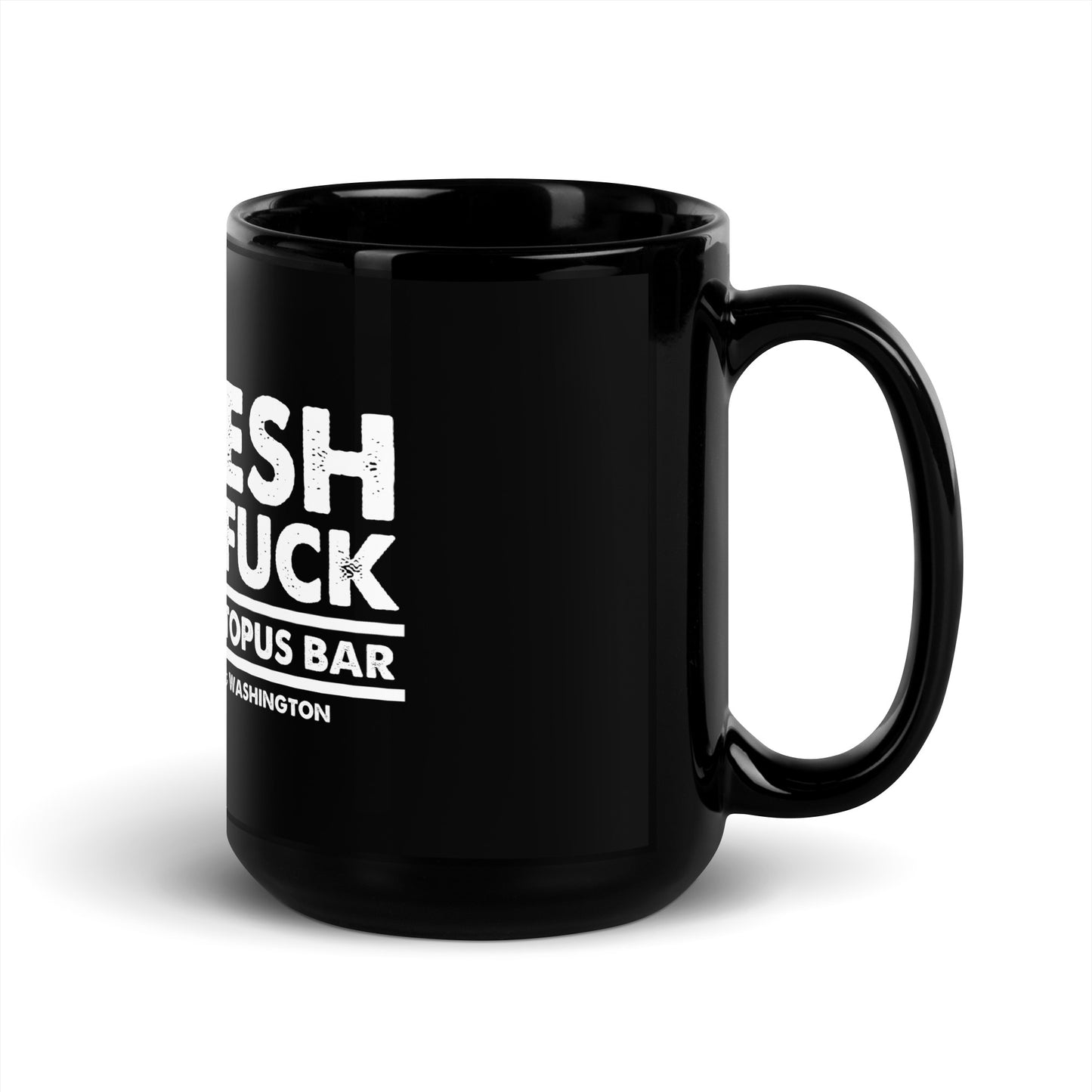 fresh as fuck black glossy mug