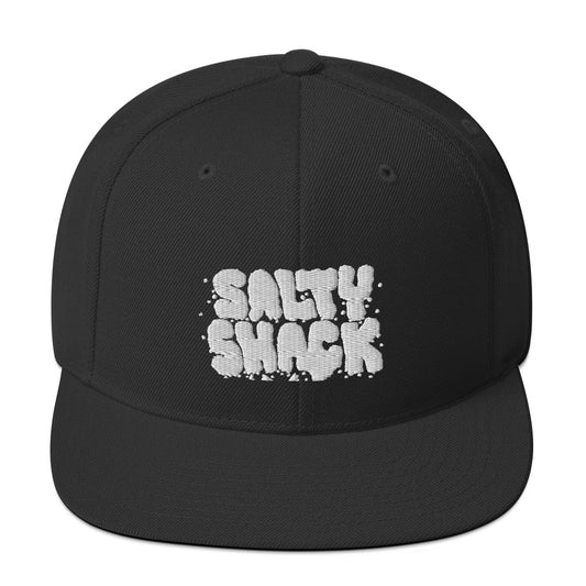 salty shack snapback hat w/white stitch