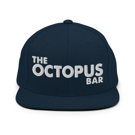 the octopus bar snapback hat w/white stitch