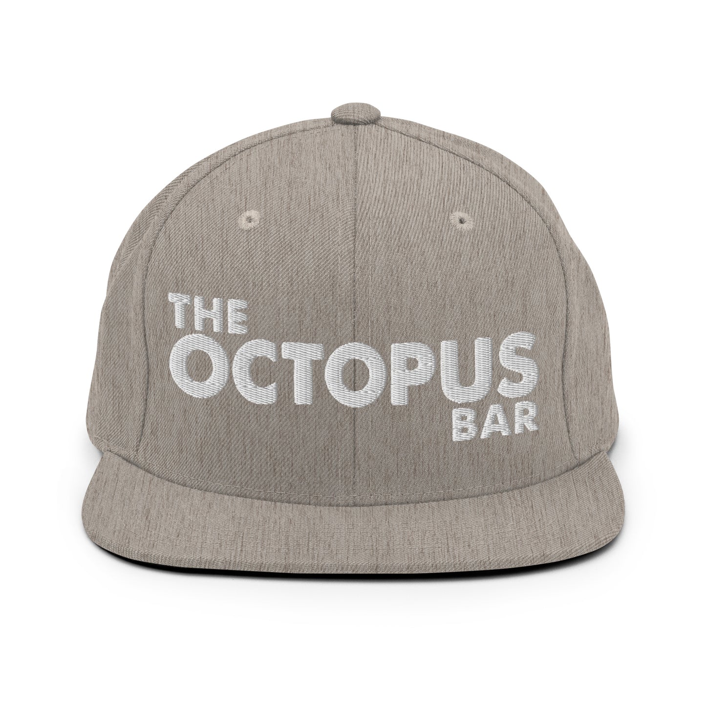 the octopus bar snapback hat w/white stitch