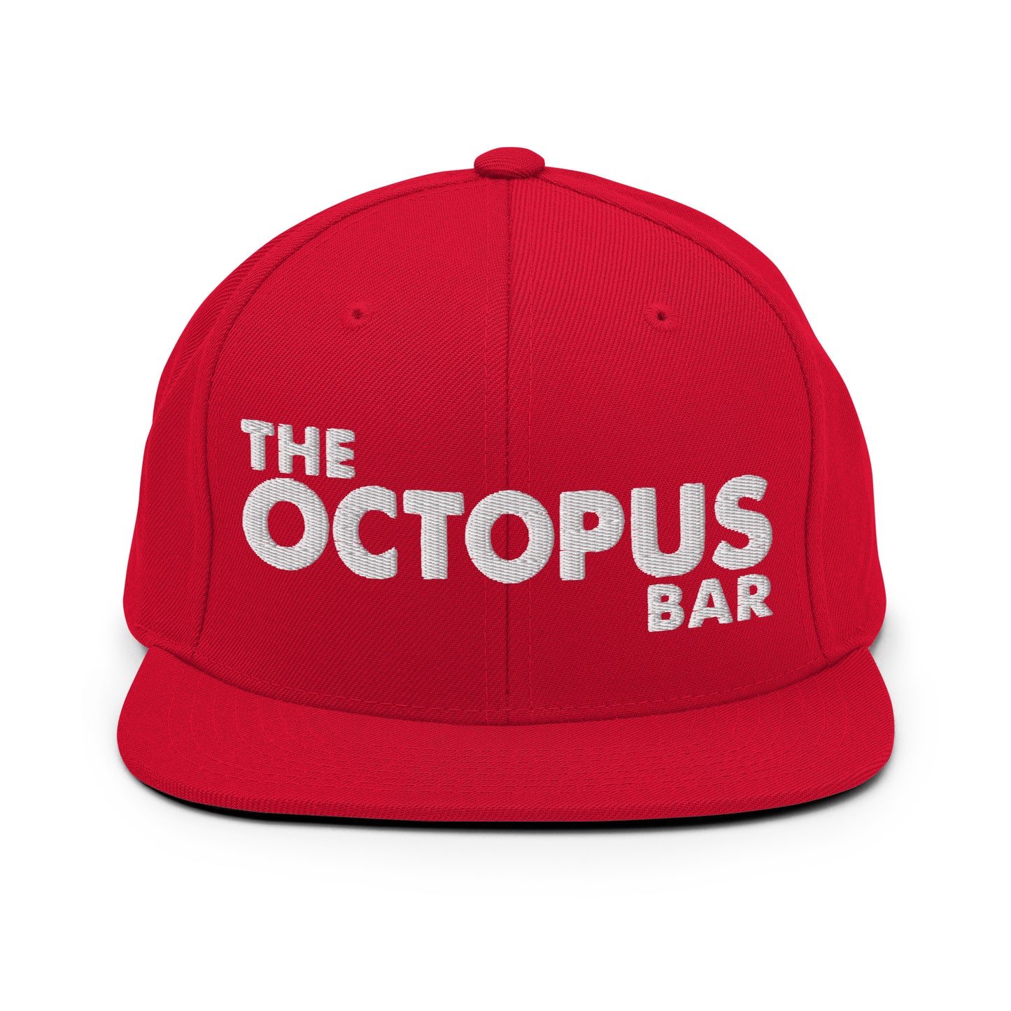 the octopus bar snapback hat w/white stitch