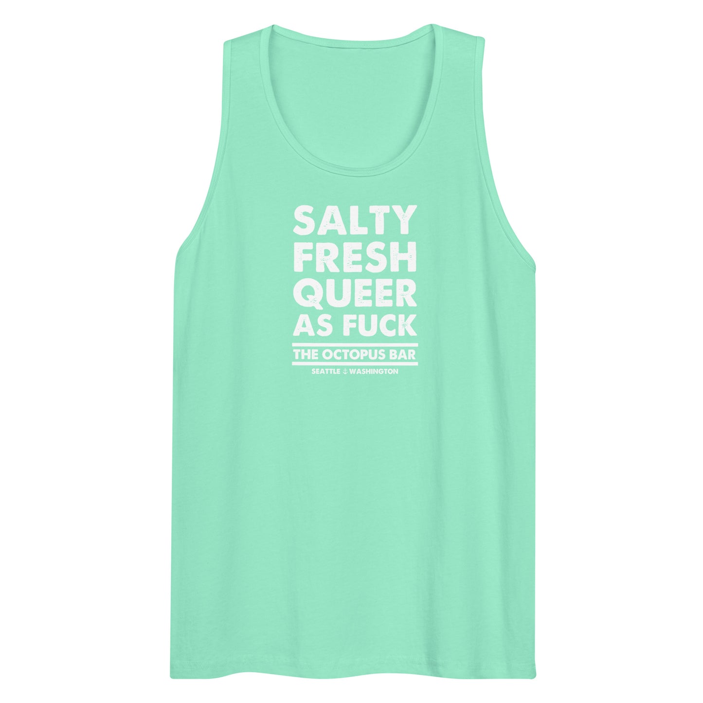 salty fresh queer as fuck tank top