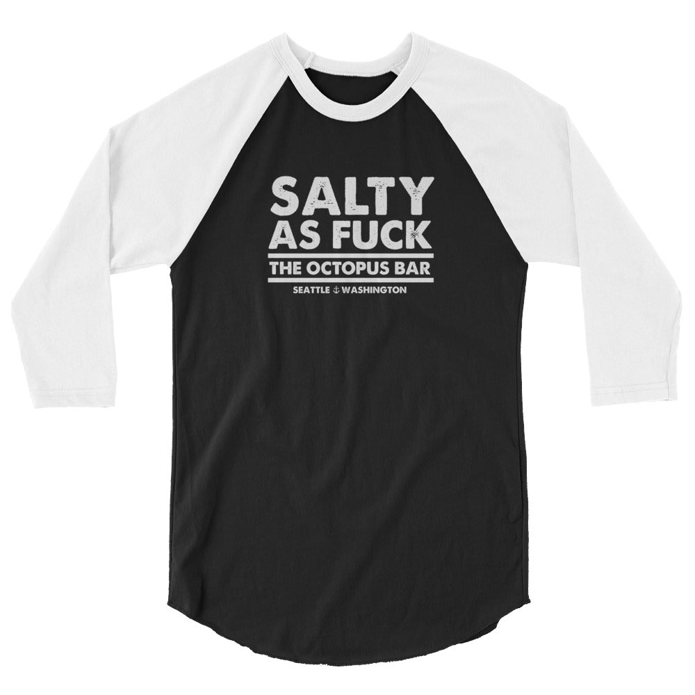 salty as fuck 3/4 sleeve raglan shirt