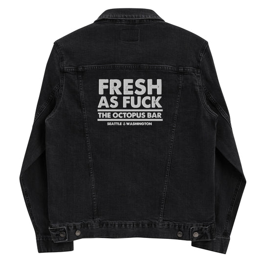 fresh as fuck embroidered denim jacket