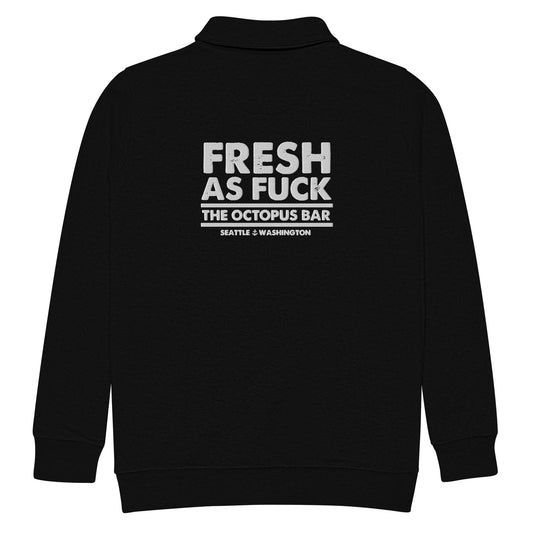 fresh as fuck embroidered fleece pullover